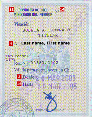 Chili Visa